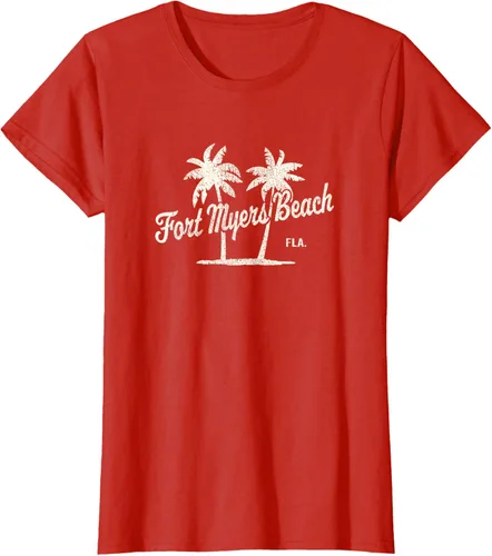 Vista 85 de Fort Myers Beach Florida Vintage 70s Palm Trees Graphic T-Shirt