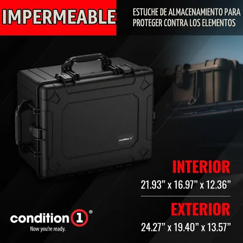 Vista 2 de Condition 1 Estuche rígido resistente al agua de 25 pulgadas, modelo 024, negro