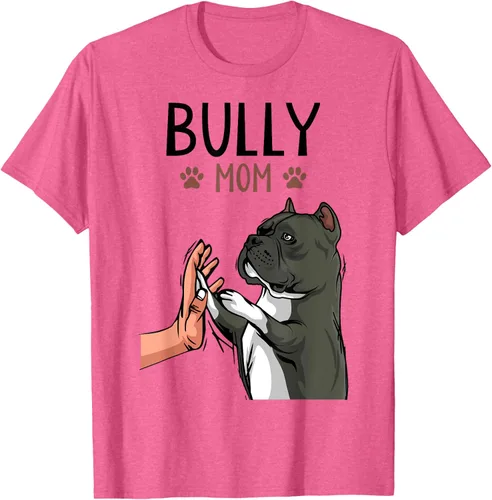 Vista 38 de American Bully Mom Cute Dog Mama Camiseta divertida para mujer, Blanco, S