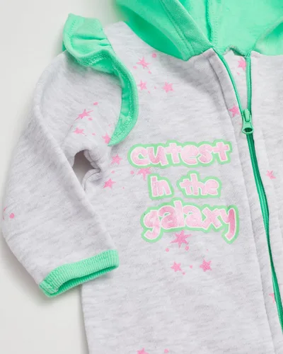 Vista 5 de Star Wars Baby Yoda - Pijama de una pieza para bebé y niña, pijama con capucha para bebé