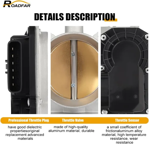 Vista 2 de ROADFAR Cuerpo del acelerador S20197 22030-0F010 22030-38020 para 2008-2021 para Lexus LX570, 2008-2021 para Toyota Land Cruiser, 2008-2021