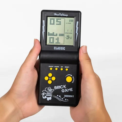 Vista 4 de Consola de Juego Portátil de Ladrillo Desyeryamimi, Pantalla Grande de 3.5 Pulgadas Negra, Juego de Construcción Portátil, Juego Electrónico