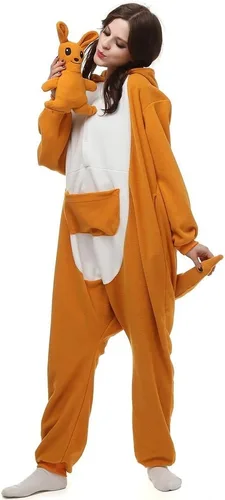 Vista 3 de Disfraz de cosplay de Navidad para adultos, pijamas de animales siameses, pijamas de servicio a domicilio para hombres y mujeres