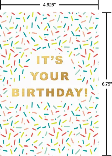 Vista 2 de American Greetings Surtido de tarjetas de cumpleaños de 35 unidades con sobres, sellos y caja de almacenamiento (confeti)