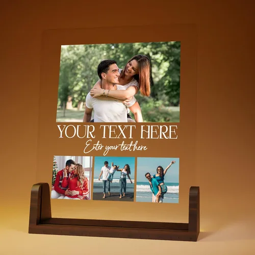 Vista 13 de EGD Placa acrílica personalizada de regalo para papá y mamá Regalos únicos para él con sus fotos favoritas Regalos personalizables para abuelos