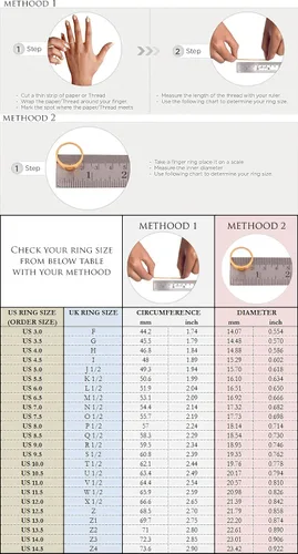 Vista 5 de Anillos de compromiso de moissanita de corte redondo de 1 CT para mujer para mujer, chapados en platino, plata