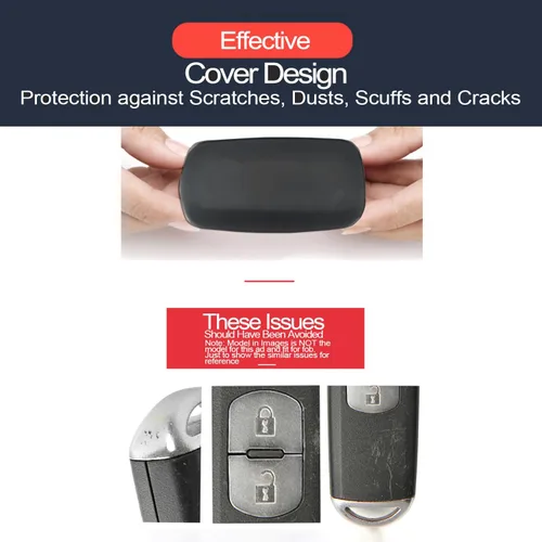 Vista 3 de 2 piezas compatibles con Chevrolet Corvette Key Fob Cover Case Key Chain Protector Keyless Entry Remote Smart 7 Botones Holder