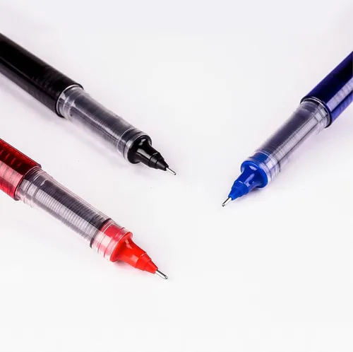 Vista 5 de EYEYE Bolígrafos de tinta líquida de 3 colores, 16 paquetes (8 negros, 4 azules y 4 rojos), bolígrafo de gel de secado rápido, punta de aguja fina