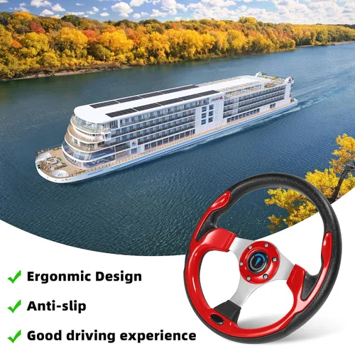 Vista 8 de Volante universal de carrito de golf para Club Car, EZGO, Yamaha, Star Car y otras marcas de carritos de golf y barcos. El adaptador se vende por