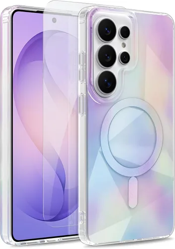 Vista 64 de Funda magnética para Google Pixel 10 Pro XL [compatible con Magsafe] [bonito diseño fluorescente de moda] a prueba de golpes, delgada, translúcida