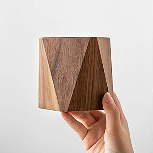 Vista 8 de Sokelinn-six Portalápices de madera de nogal, tazas de soporte de lápiz de madera, organizador estacionario de escritura de escritorio, suministros