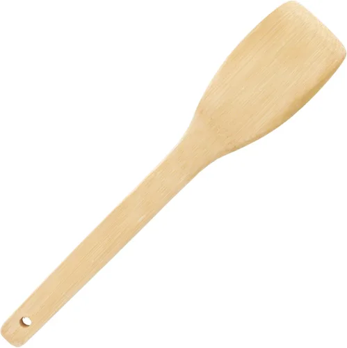 Vista 12 de BambooMN Juego de utensilios de bambú orgánico, espátula, cuchara, pinzas - 8 piezas