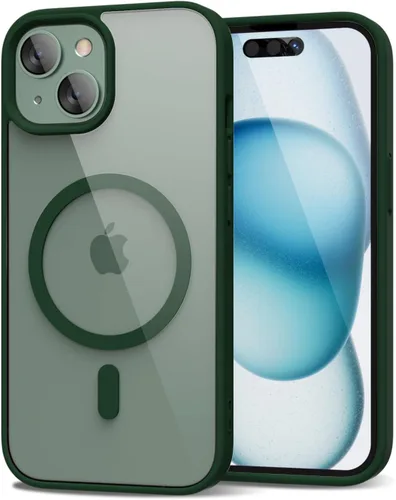 Vista 43 de oakxco Funda magnética transparente compatible con Magsafe, bonita funda delgada y transparente de poliuretano termoplástico no amarillenta, carcasa