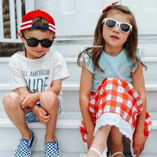 Vista 41 de Lentes de sol polarizados de goma elastómero termoplástico (TPEE) flexible, para niñas y niños de 3 a 9 años