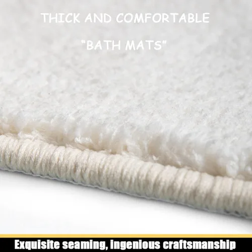 Vista 7 de Tapetes de baño ultra suaves y acogedores de dibujos animados, tapete de baño para sala de estar, tapete de baño antideslizante para puerta