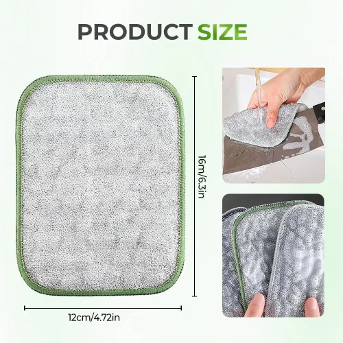 Vista 5 de Trapos de alambre multiusos para lavar platos húmedos y secos, 2026 almohadillas de metal reutilizables para fregar, paños de esponja, toallas