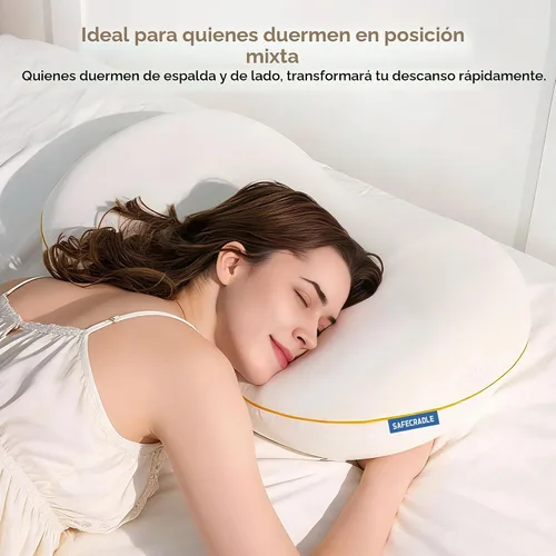 Vista 3 de Almohada cervical refrescante para dormir de lado, almohada cervical refrescante para dormir de lado, almohadas de espuma viscoelástica para dormir