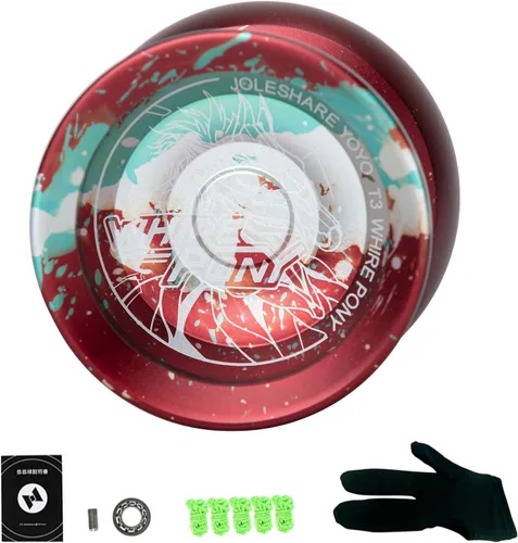 Vista 11 de LIXADA Yoyo Ball Aleación de aluminio con rodamientos sensibles y no respondentes+cuerda Yoyo+guante, juego de bolas de yoyo profesional portátil