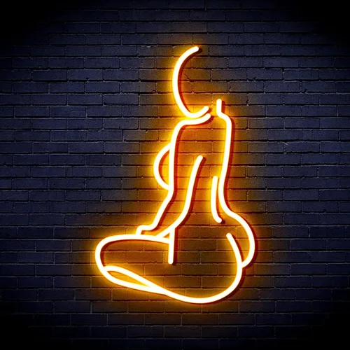Vista 29 de ADVPRO Señora Back Shape Flex Silicone LED Neon Sign - Azul - st16s32-fnu0267-b