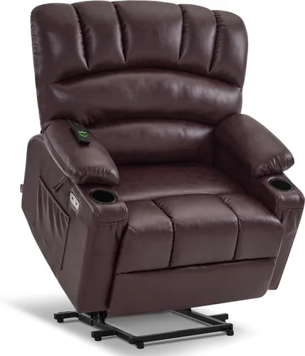 Vista 25 de MCombo Silla reclinable grande para ancianos altos, 7099 Negro