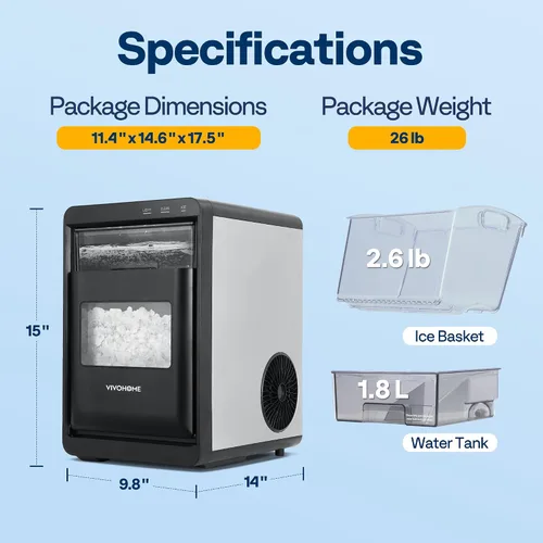 Vista 9 de VIVOHOME Máquina eléctrica para hacer cono de nieve, color plateado, 143 libras/hora con palillo de hielo para uso doméstico y comercial y máquina