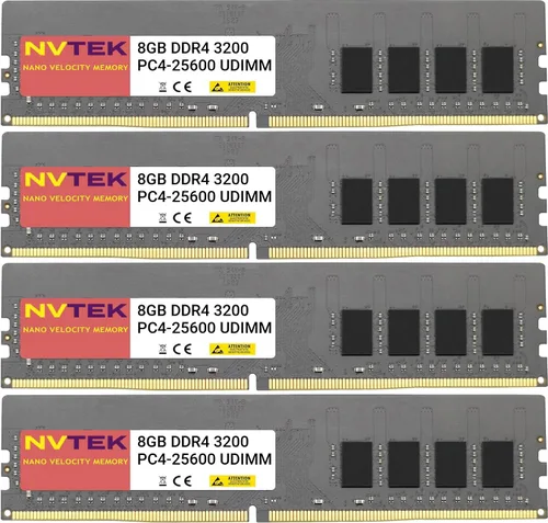 Vista 8 de Memoria de computadora de computadora de escritorio sin búfer de 8 GB (1 x 8 GB) DDR4 3200 MHz PC4-25600 UDIMM 1Rx8 1.2V CL22 288-PIN no ECC sin