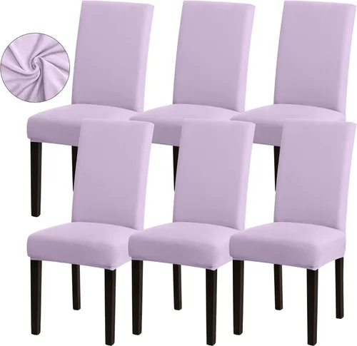 Vista 72 de Sufdari Juego de 2 fundas para sillas de comedor, fundas para sillas de cocina, fundas para sillas Parsons, protectores de sillas de elastano