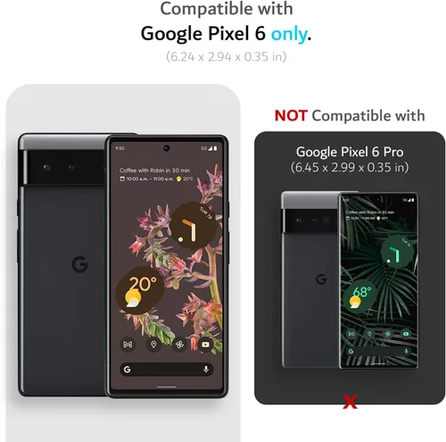 Vista 2 de TUDIA DualShield - Funda diseñada para Google Pixel 6 (2021), [Merge] a prueba de golpes, grado militar, delgada, resistente, de doble capa de Verde