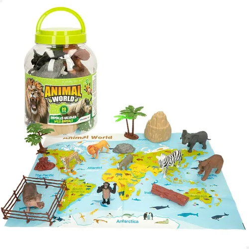 Vista 3 de Set de Figuras de Animales Colorbaby 19 piezas Jungla Plástico 14 x 6 x 5 cm (6 Unidades)