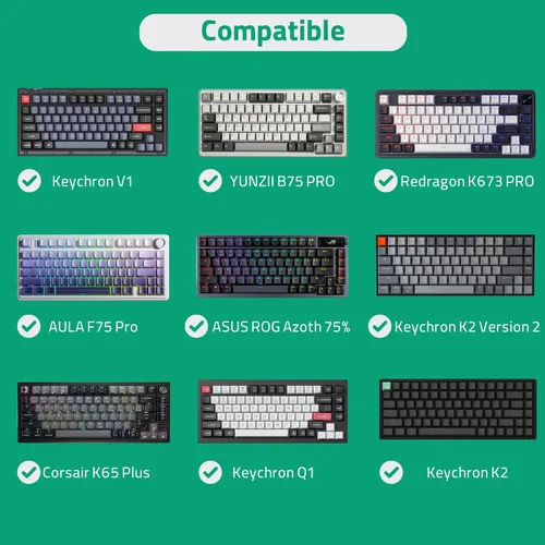 Vista 4 de GEEKRIA Estuche de transporte combinado de teclado y mouse con 75 %, compatible con AULA F75 Pro/S75 PRO, Keychron K2 versión 2/Q1 HE, ASUS ROG