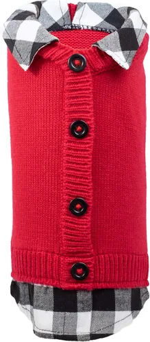 Vista 13 de The Worthy Dog Suéter de cuello alto de punto grueso, ropa cálida de invierno para perro, trajes de abrigo para mascotas para clima frío - XXS, gris
