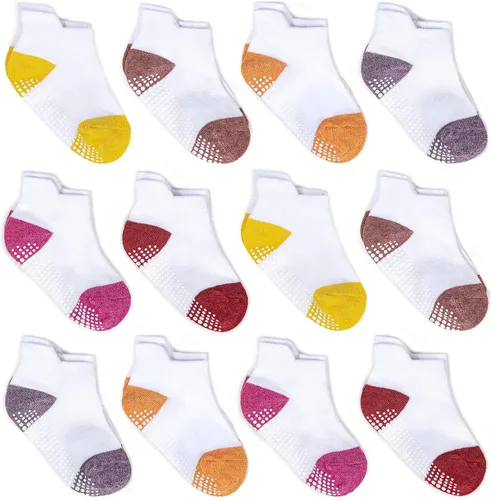 Vista 12 de Calcetines tobilleros antideslizantes Zaples para bebés con suelas antideslizantes para bebés, niños pequeños, niños y niñas