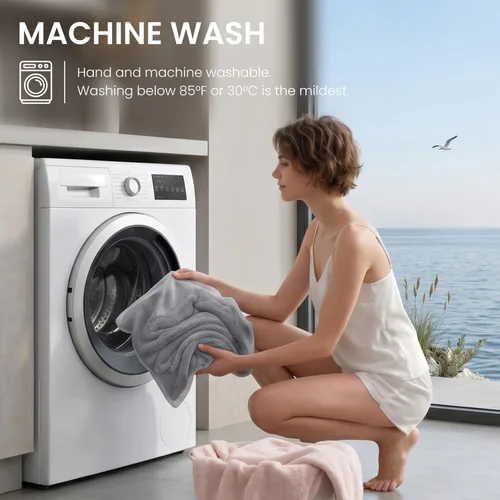 Vista 8 de Topcee Manta refrescante para sudores nocturnos que absorbe el calor para mantener a los adultos y los niños frescos en noches cálidas, mantas