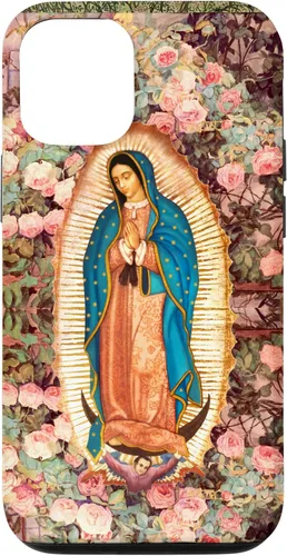 Vista 28 de Lady of Guadalupe - Carcasa para iPhone 17, diseño de flores rosadas