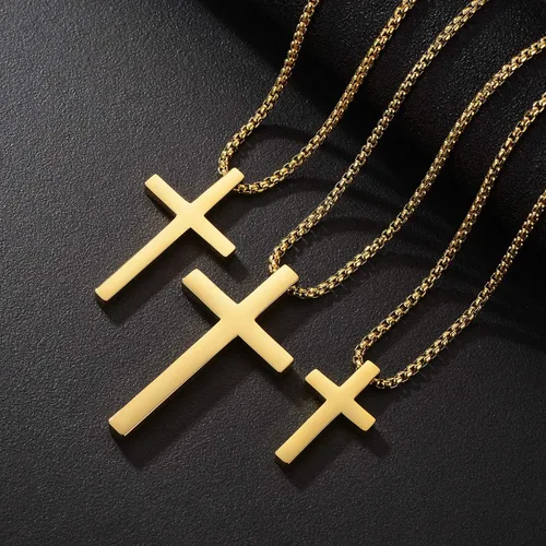 Vista 6 de Collar de cruz para hombres y mujeres, cadena de 24.0in (24 pulgadas)