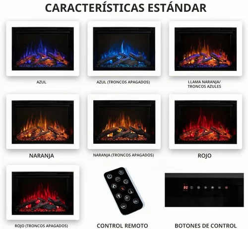 Vista 2 de Modern Flames - Chimenea eléctrica integrada Redstone de 42 pulgadas