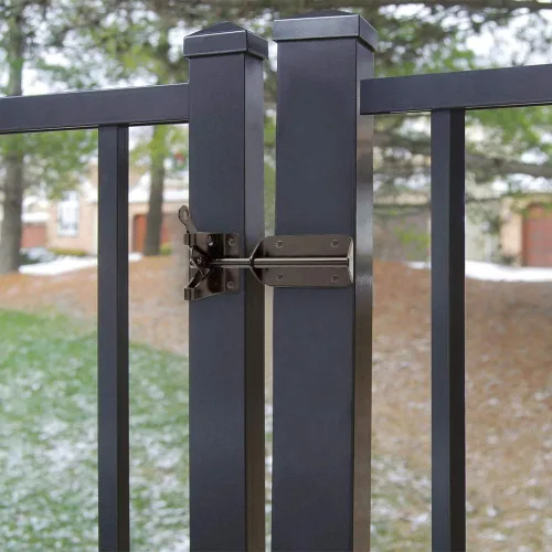 Vista 7 de HILLMASTER Pestillo de puerta automático resistente para vallas de madera con cuerda de tracción, pestillos de puerta de gravedad autobloqueantes