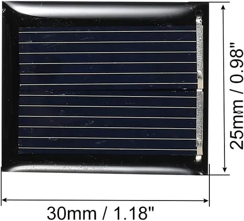 Vista 2 de MECCANIXITY Mini célula de panel solar 1V 80mA 0.08W 1.181 in x 0.984 in para proyecto de energía eléctrica DIY paquete de 5