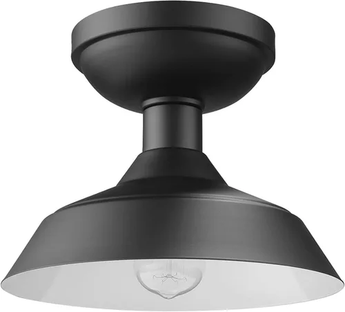 Vista 12 de GLOBE Electric 66000038 18.5W Lámpara de techo empotrable LED integrada para interior y exterior, blanco mate, acento en tono madera, mejoras