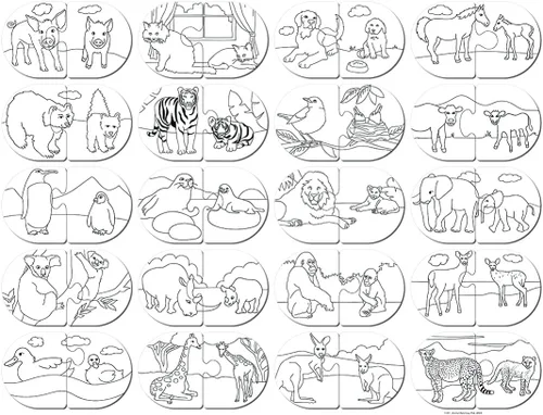 Vista 5 de MasterPieces Juegos para niños - Juego educativo de rompecabezas a juego de animales - Juego para niños y familia - Ríe y aprende