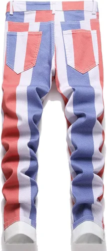 Vista 141 de Enrica Pantalones vaqueros estampados casuales para hombre