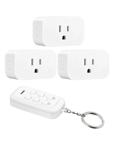 Vista 10 de DEWENWILS Toma de corriente con control remoto para interiores, kit de interruptor de luz remoto expandible, interruptor de encendido/apagado