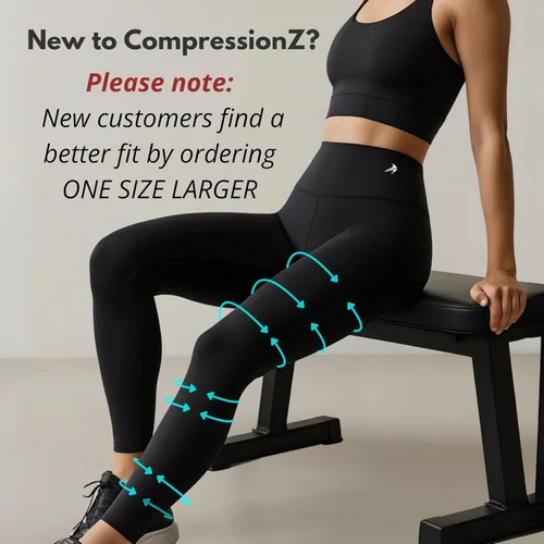 Vista 2 de CompressionZ - Leggings de compresión de cintura alta para mujer, para hacer yoga, correr, ir al gimnasio, fitness y entrenar a diario, pantalones
