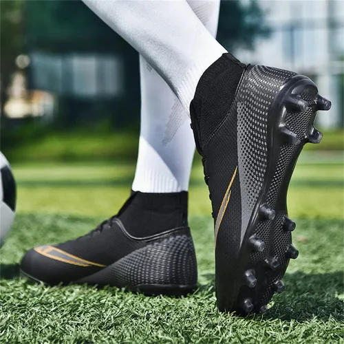 Vista 6 de MDPCX Zapatos de fútbol unisex competitivos para hombres y mujeres, para interiores y exteriores, botas de fútbol atlético, césped, equipo Mundial