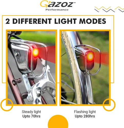 Vista 6 de Accesorios para bicicleta - Luces traseras LED traseras - Chrome Old School Vintage Classic Tour W/Baterías (LM-002)