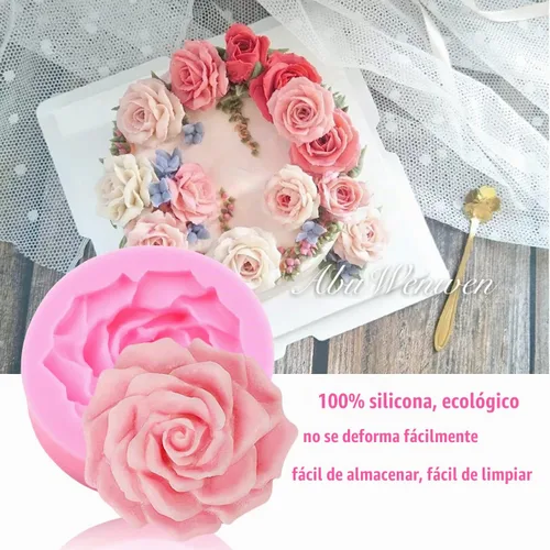 Vista 5 de ZiXiang Bloom Rose Flower - Molde de silicona para fondant, diseño de Estilo a