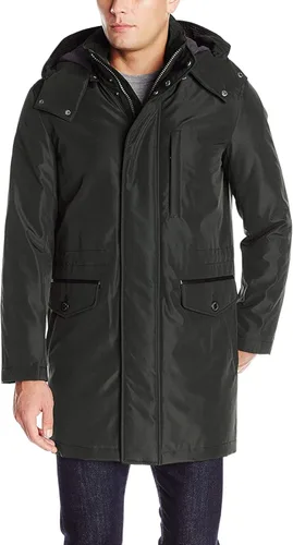 Vista 5 de Cole Haan Signature Abrigo de coche de nylon con capucha adjunta para hombre