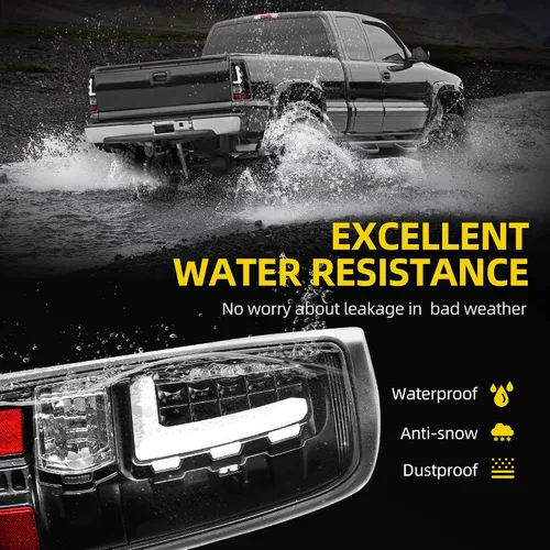 Vista 9 de DWVO Conjunto de luces traseras LED Compatible con 1999-2006 Chevy Silverado 1500 2500/2007 Silverado Classic / 99-02 GMC Sierra 1500 2500/01-02