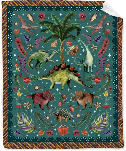 Vista 40 de Manta de bebé de esqueletos de dinosaurios de neón retro de los años 80, regalos para niños y niñas, decoración de dinosaurios, felpa suave