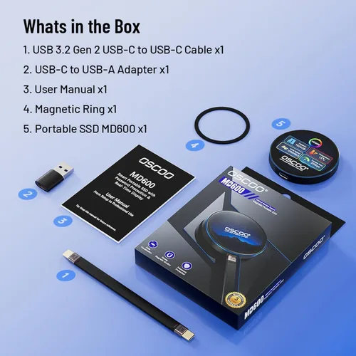 Vista 8 de Disco duro externo SSD cifrado con pantalla táctil de 1 TB, hasta